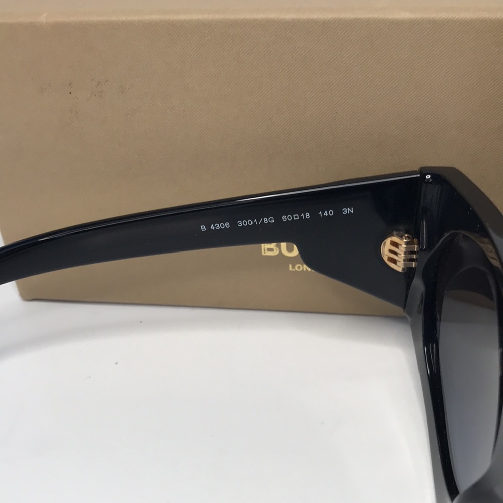 Burberry Women's BE4306 BE/4306 3001/8G Black Fashion Oval Sunglasses 60mm - Picture 16 of 16